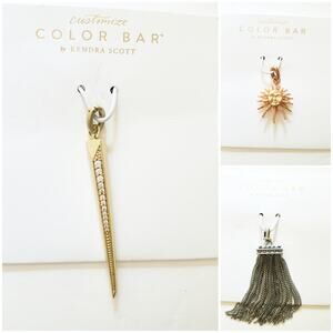 NEW Kendra Scott Sun Tassel Charm Necklace Vintage Silver Gold Rose Gold Mixed